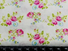 Tina Scrap 9"x21" Rose Flower Floral Spring Garden Pink Easter FABRIC COTTON