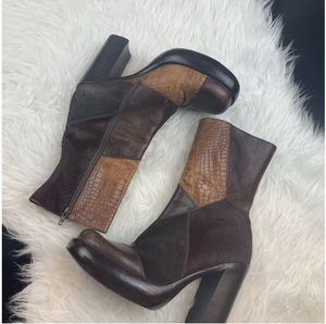steve madden patchwork boots