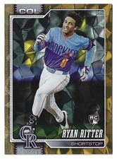2026 Topps Series 1 Ryan Ritter RC Gold Diamante /50 #18 Rockies SP