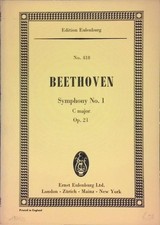 Symphony No. 1. C major. Op. 21. Edited by Max Unger Beethoven, Ludwig van: