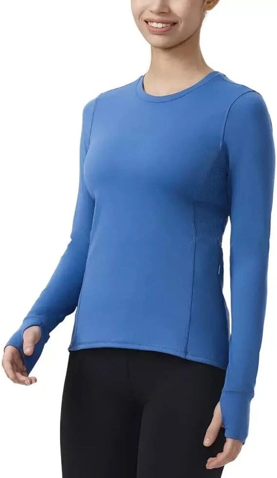Spyder Women's Crewneck Base Layer Active Top with Ribbed Side Panels , M