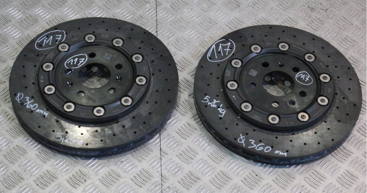 LAMBORGHINI HURACAN EVO CARBON CERAMIC BRAKE DISC ROTOR CALIPER SET LIKE NEW OEM