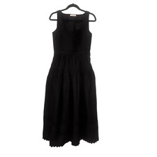 Ulla Johnson Isadora Quilted Cotton Fit & Flare Midi-Dress. Wmn Size 6 Black