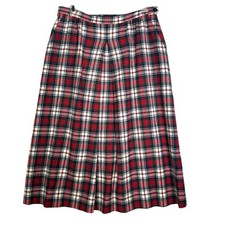 Vintage Pendleton Dress MacDuff Tartan Plaid Wool Skirt Made In USA Waist 30”