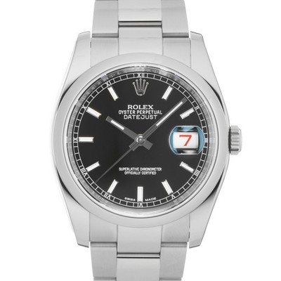 ROLEX Datejust 116200 Black Warranty 2016 Box/Paper