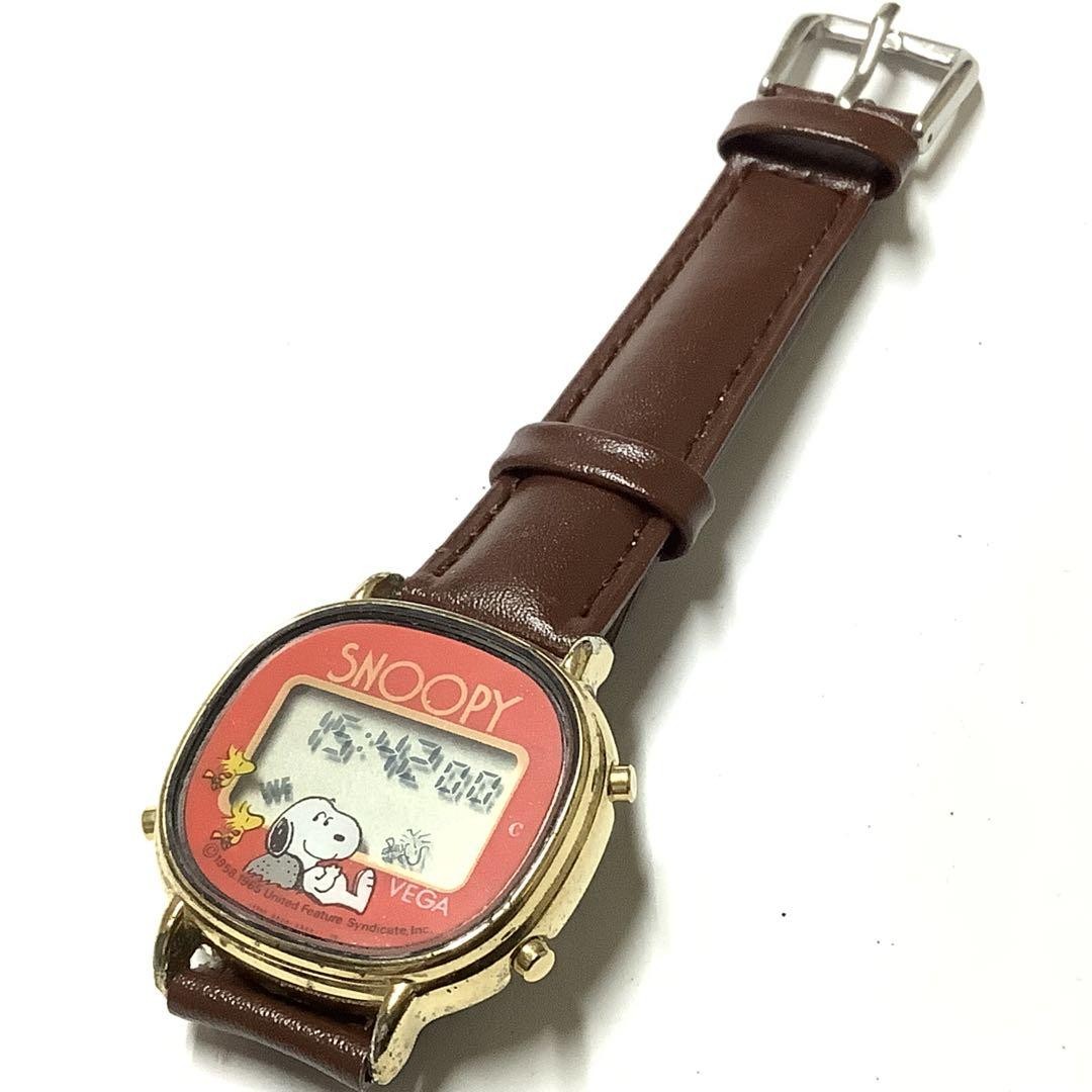 ヴィンテージ レトロ CITIZEN シチズン ベガ スヌーピー 腕時計 CITIZEN VEGA Snoopy Digital Watch 80s Vintage Peanuts Rare Battery