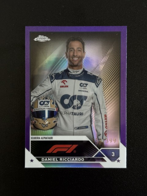 2023 Topps Chrome F1 Daniel Ricciardo #69 Purple Refractor /399 AlphaTauri