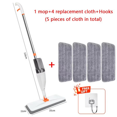 Großer Haushalt Spray Mop austauschbares Mikrofaser Pad Bodenreiniger mehrere Oberflächen