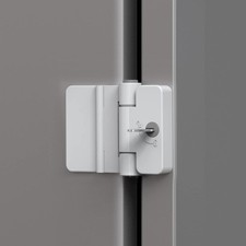 1 Pack Refrigerator Door Locks Double Button Adhesive Fridge Lock with Keys, Fil