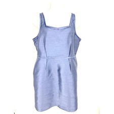 Talbots Size 20 Steel Blue Silk & Wool Blend Sleeveless Sheath Dress Lined NWT