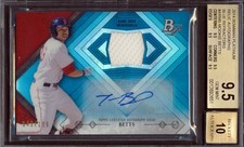2014 Bowman Platinum Relic Blue Autograph Mookie Betts Rookie Graded BGS 9.5 *51