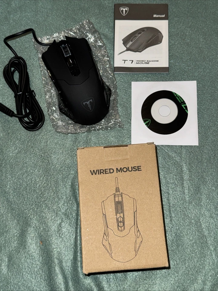 Pictek T7 Wired Gaming Mouse - 7200 DPI, 7 Programmable Buttons, RGB Lighting - Image 4 of 4