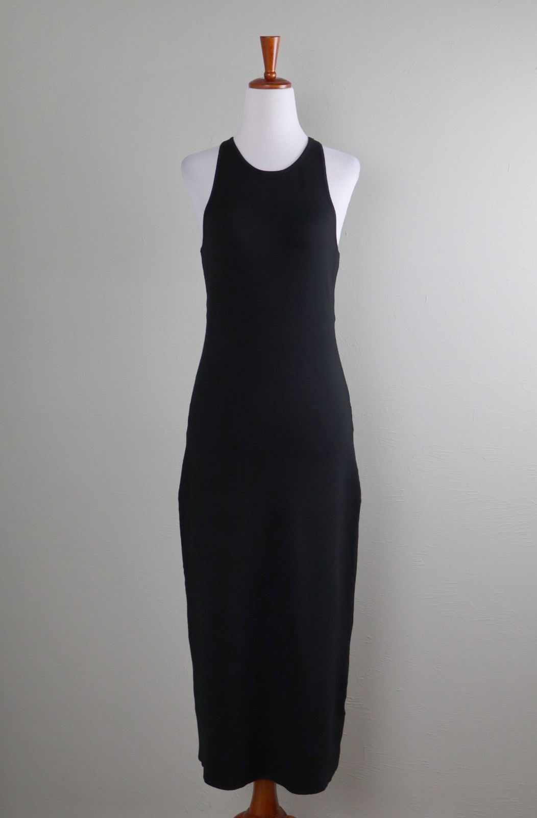 HOUSE OF HARLOW 1960 NWT Black Stretch Knit Midi Open Back Dress Size Medium