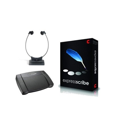 Express Scribe Pro Transcription Kit with USB Foot Pedal & Wireless Bluetooth...