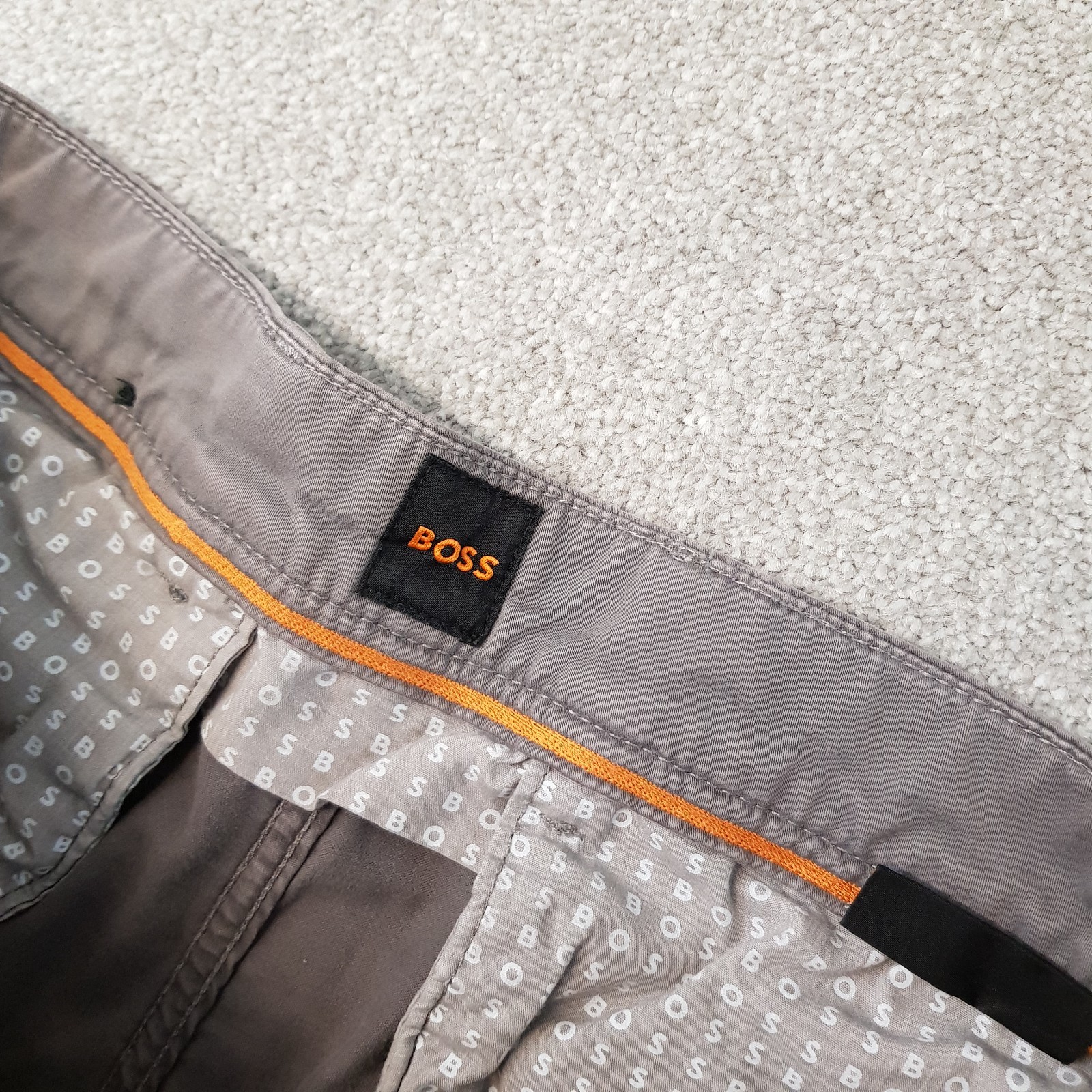 Hugo Boss Mens Chinos 32x30 Grey Schino Slim D Trousers Canvas Zip Fly W32 L30 thumbnail 4