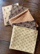 Lot 8 MODA Kansas City Troubles -5 Fat Quarters-Seeds Of Time VTG