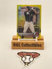 Kayson Cunningham 2025 Bowman Draft Chrome Mega Box MOJO Yellow Refractor #/75