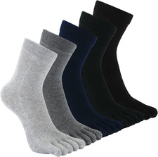 Calze Con Dita Uomo Calzini Con 5 Dita Separate, Calzini Sportivi in Cotone Da U
