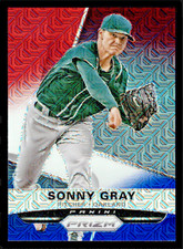 2015 Panini Prizm Sonny Gray Red White and Blue Mojo Prizm #138