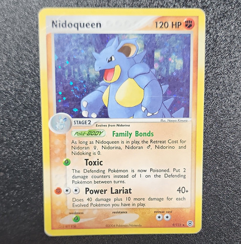 Nintendo Pokemon TCG Nidoqueen 9/112 EX FRLG Holo Rare 120HP Stage 2 EN