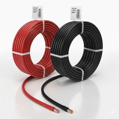 CLANDRAS Solarkabel Set Rot + Schwarz 4mm² PV Solarleitung Photovoltaik Verlängerung MC4