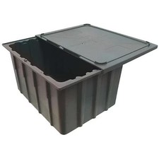 Cortech 3825 Stack & Nest Storage Container, 11.2 Gal, 23 In L X 17-1/2 In W X