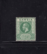 Gambia 1912 1/2d green KGVI Mint H-1 SG 86 Sc 70