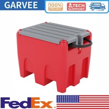 Portable Fuel Tank 48 gal Diesel Gasoline Transfer Tank 12V Pump 13.1 ft Hose