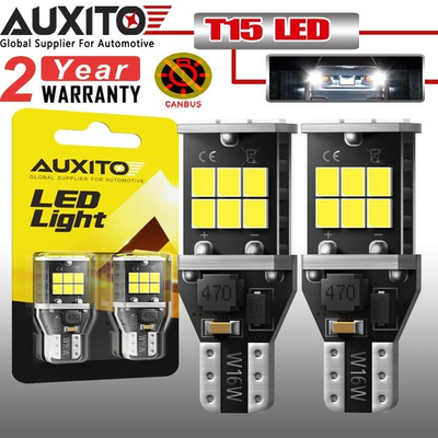 #ad AUXITO Canbus 912 921 T15 W16W 904 White LED Bulbs for Car Backup Reverse Light $83.49