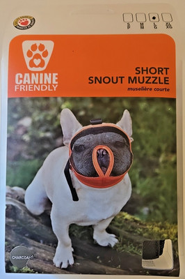Canine Friendly Soft Mesh Short Snout  Muzzle Pit Bull Boxer Large 15''-23.5''