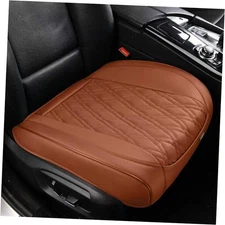 Luxury Faux Leather Car Seat Cover Front Bottom Protector, Seat 1 PCS Brown