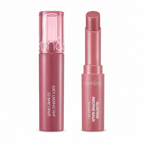 Rom&nd Juicy Lasting Tint 03 Bare Grape + Melting Balm 06 Kaya Fig Set 2Pcs
