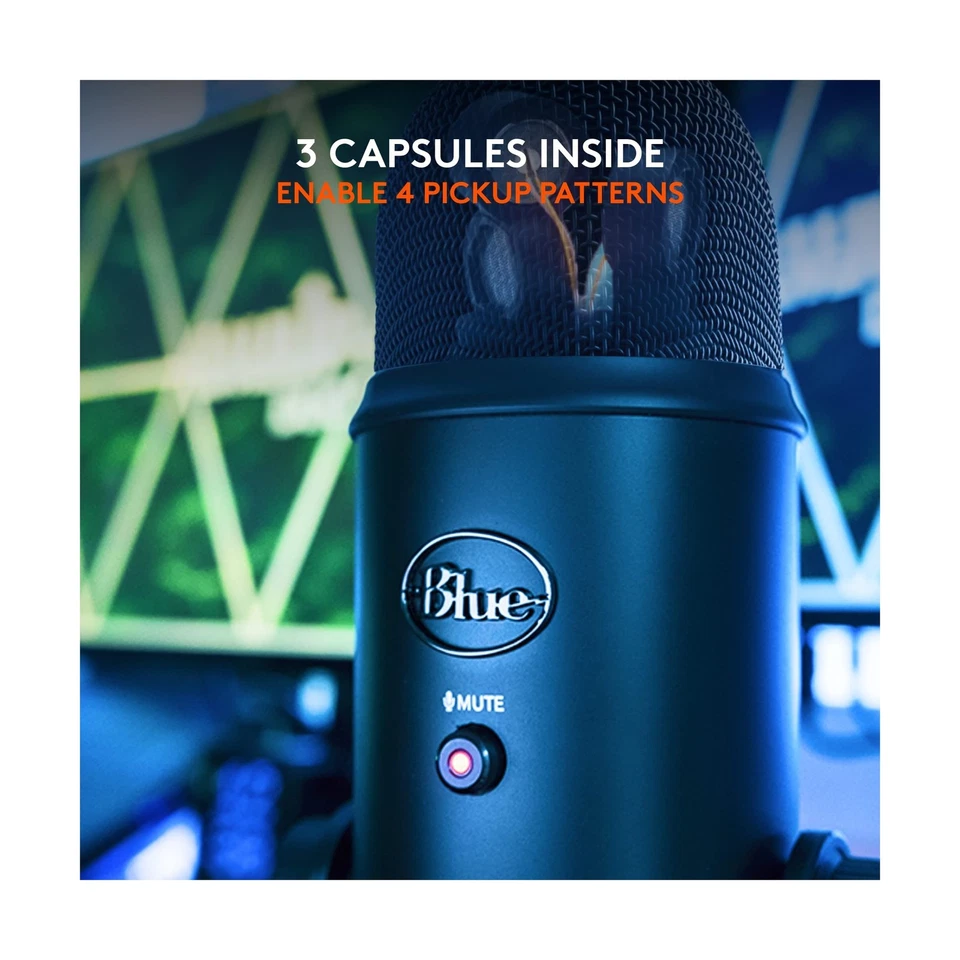 Logitech for Creators Blue Yeti USB Microphone for Gaming, Streaming, Podcast... - Image 4 of 4