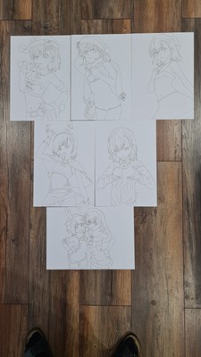 6 Anime Manga Handzeichnungen Bilder A3 von A Cartain Scientific Railgun / Index