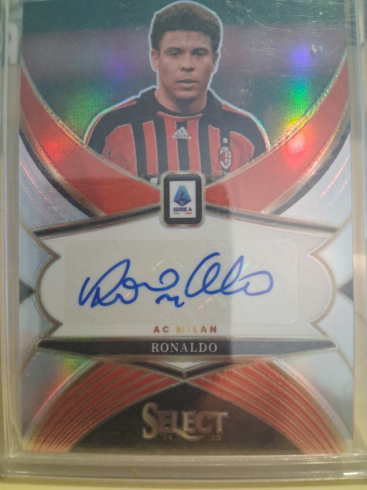 2024-25 Panini Select Serie A Legend AC Milan Ronaldo Auto #SE-R R9 Silver view 5