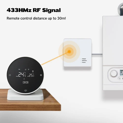 Termostato WiFi InaláMbrico para CalefaccióN de Caldera de Gas Termostato W9341 - Imagen 10 de 10