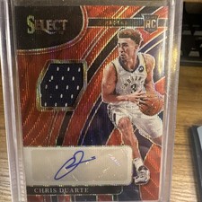 2021 Chris Duarte Select Red Prizm Rookie Patch Auto Jersey RPA Pacers #RJ-CDT