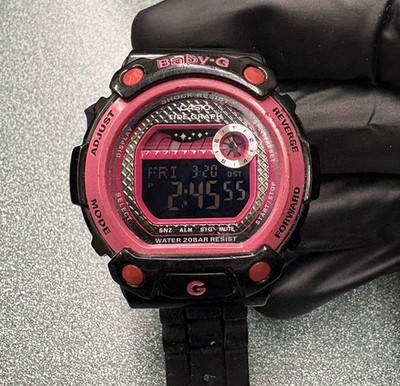 Vintage Women s Casio Tide Graph Baby-G BLX-100 Digital Pink Watch Working