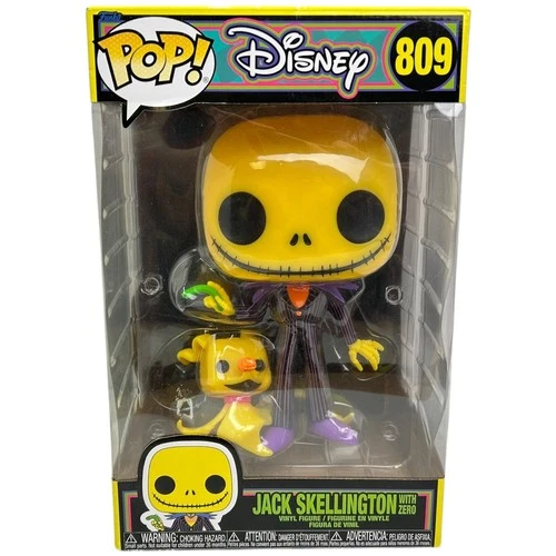 Funko POP 10" Jack Skellington With Zero #809 Vinyl Figure Disney New