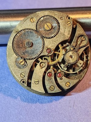 Antique Fleurier pocket Watch Movement for Parts - Swiss - 7 Jewel - Brest