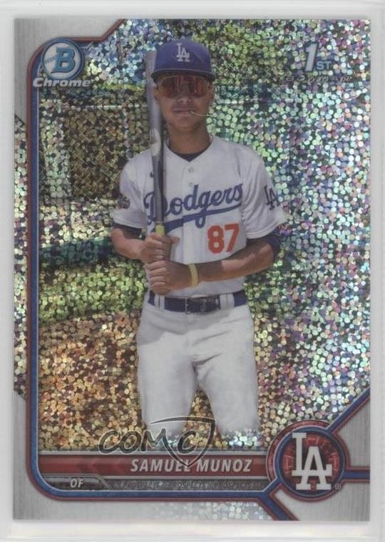 2022 Bowman Chrome Prospects Speckle Refractor /299 Samuel Munoz #BCP-161 0c3e