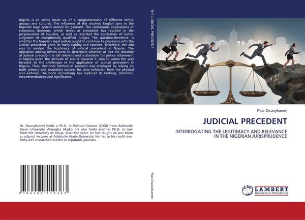 Judicial Precedent Pius Osunyikanmi Taschenbuch Einband - Flex.(Paperback) 2024-image