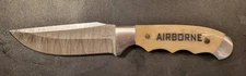 Badass Blades Damascus Hunting Knife Camel Bone US AIRBORNE Handle- BA734