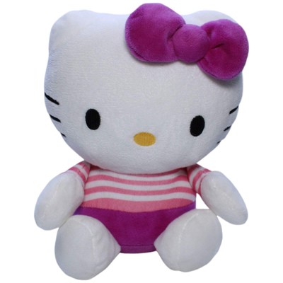 Hello Kitty, lila-pink Plüschfigur 23 cm, gebraucht von Sanrio