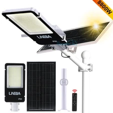 8800W 1272 LED Super Bright Commercial Solar Street Light Dusk-to-Dawn Road Lamp