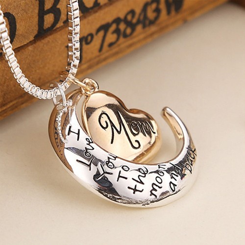 2PCS Mothers Day Gift Mom Letter Charm Family Necklace - Picture 7 of 11