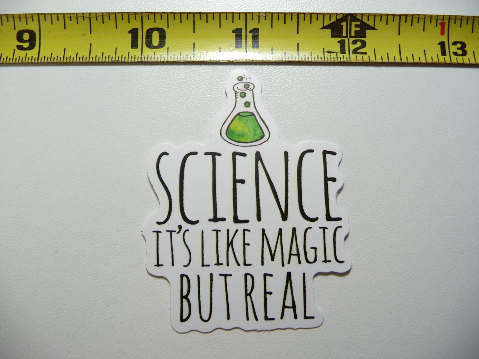 BEAKER SCIENCE LIKE MAGIC BUT REAL DECAL STICKER SCHOOL COLLEGE TEACH TEACHING