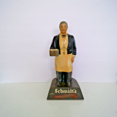 VTG 1940-50's Schmidts of Philadelphia Beer Metal Figure Bottle Holder