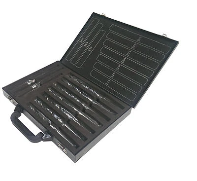 Spiralbohrer Set 14-23 mm 10 tlg. HSS Konus Bohrer Morsekegel MK1 & MK2