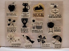 Close To My Heart "Year Round Cheer" Acrylic Clear Stamp Set S1212 Holidays Tags